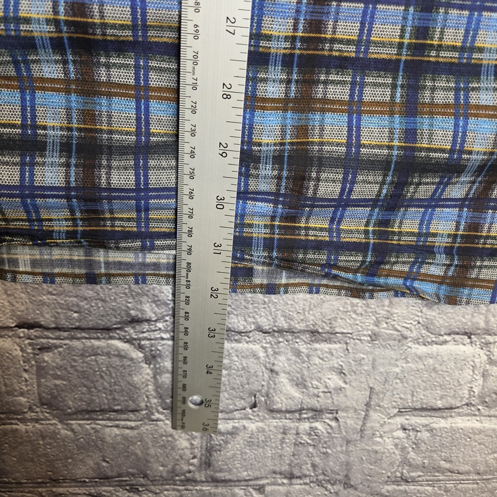 Bugatchi Uomo Button Down Shirt Men's XL Plaid Check Long Sleeve - Picture 7 of 8